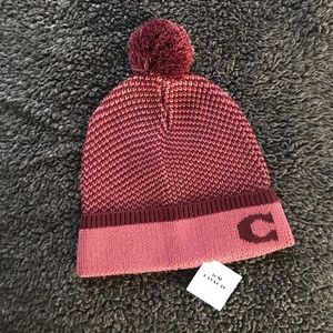 Coach pompom beanie
